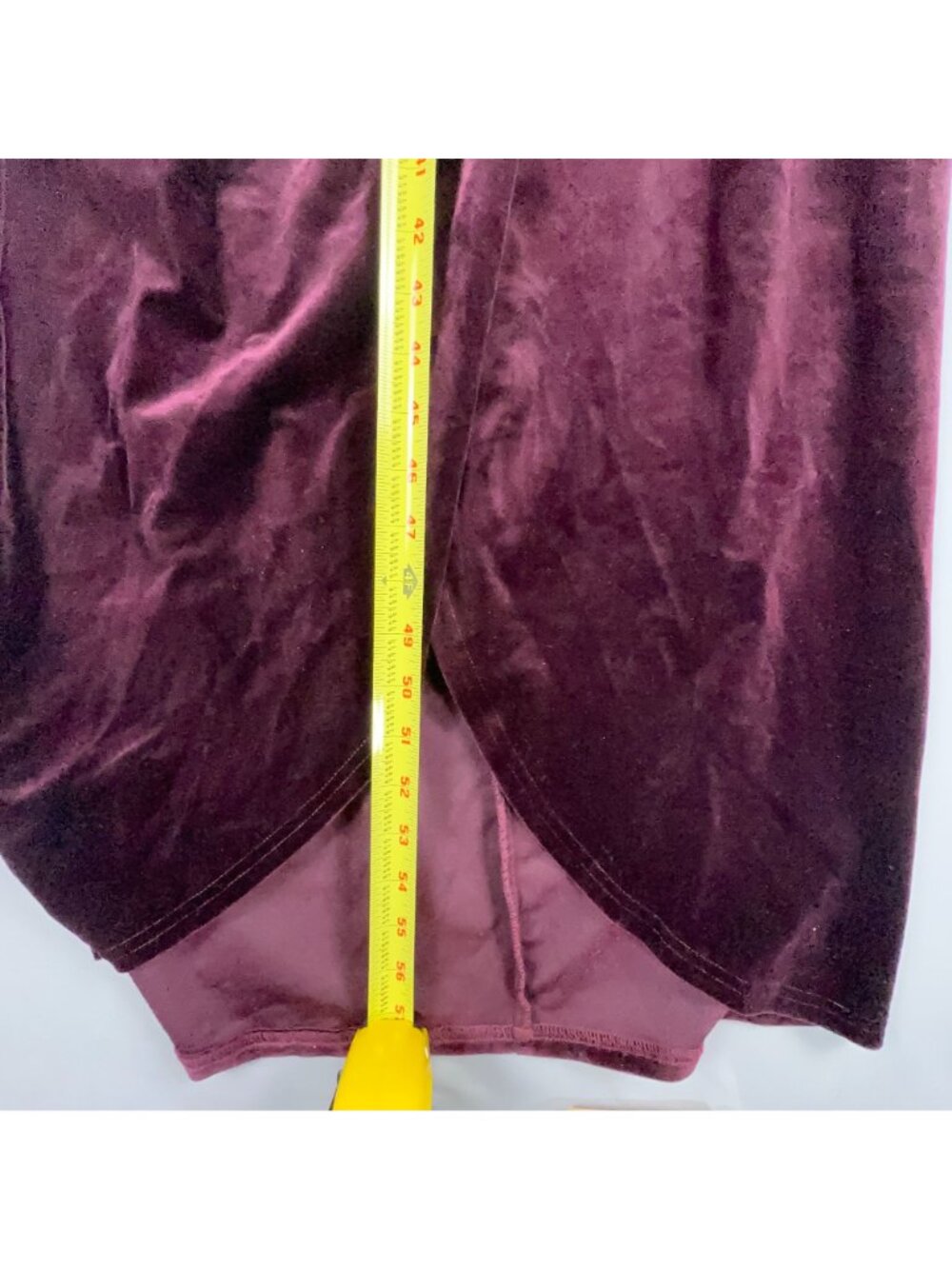 Lulus Dress Size XL Burgundy Velvet Off Shoulder Maxi Sleeveless Formal Gown - Picture 10 of 12